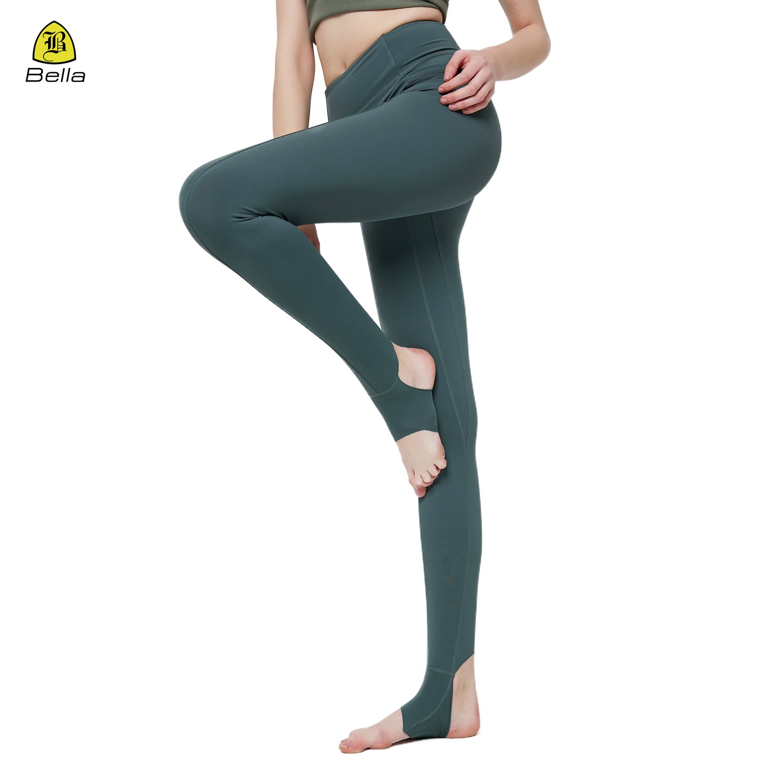 Yoga-Leggings mit Over-Heel-Absatz