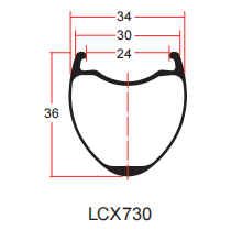 Zeichnung der LCX730-Schotterfelge