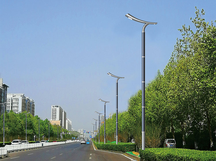 High Power Vertical Solar Street Light With Solar Cylindrical On Pole 2FSG116-NEWLIGHT ENERGY High Power Vertical Solar Street Light With Solar Cylindrical On Pole 2FSG116-NEWLIGHT ENERGY