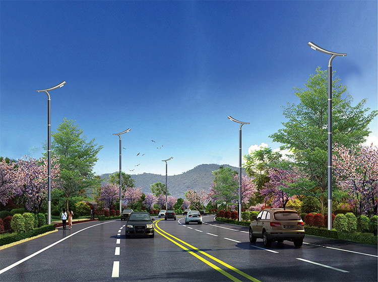 High Power Vertical Solar Street Light With Solar Cylindrical On Pole 2FSG116-NEWLIGHT ENERGY High Power Vertical Solar Street Light With Solar Cylindrical On Pole 2FSG116-NEWLIGHT ENERGY