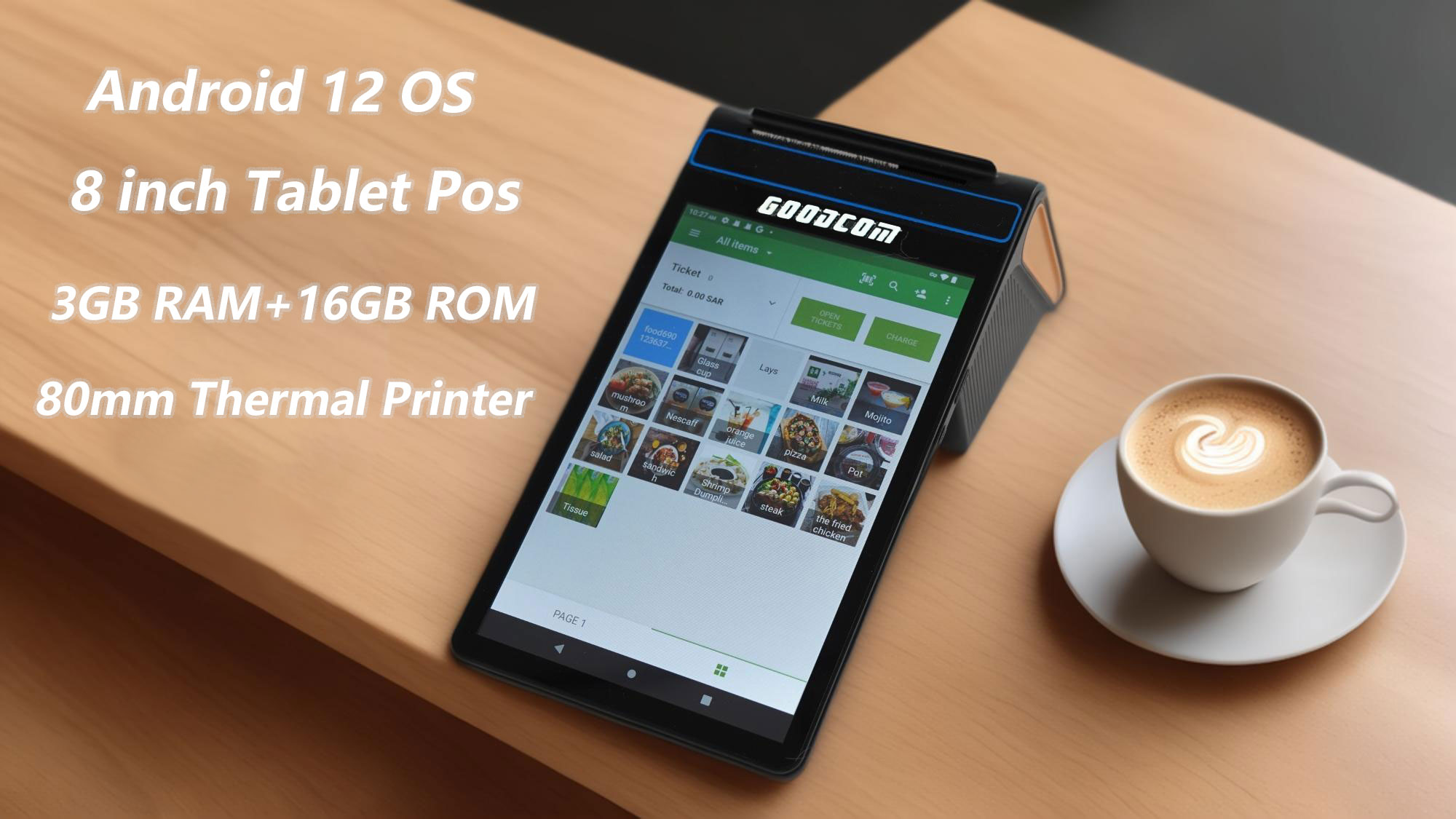 GOODCOM 8 Inch All-in-One Android POS Terminal