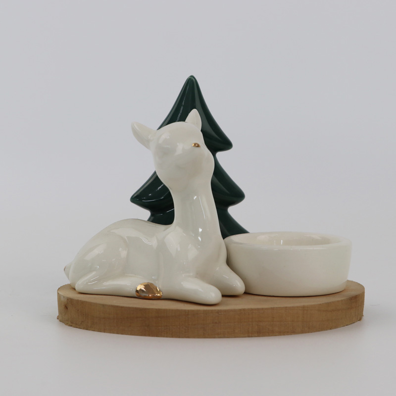Weihnachtshirsch-Keramik-Dekor