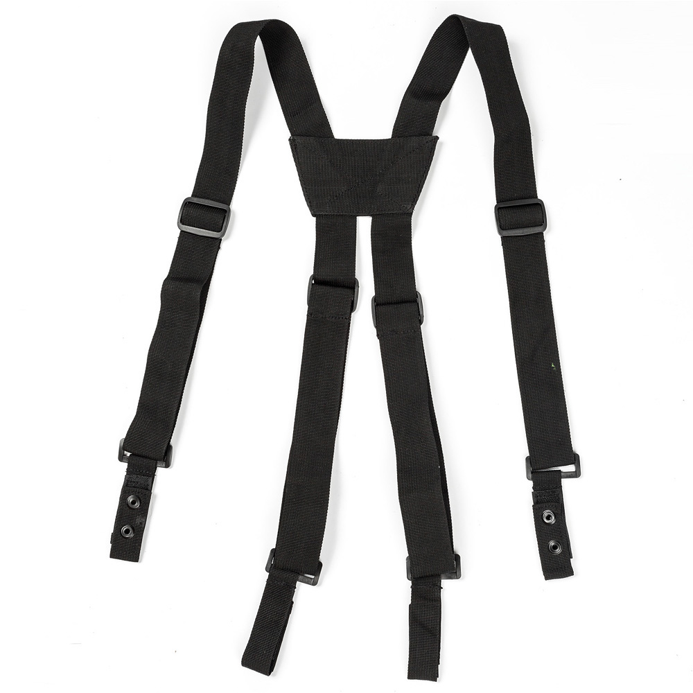 Verstellbare Nylon-Black Duty-Gürtel-Hosenträger für die Polizei mit 4 Schleifenaufsatz