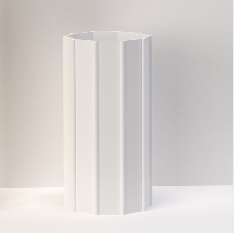 Modernes Design Porzellan Mattweiß-Vase mit Urheberrecht