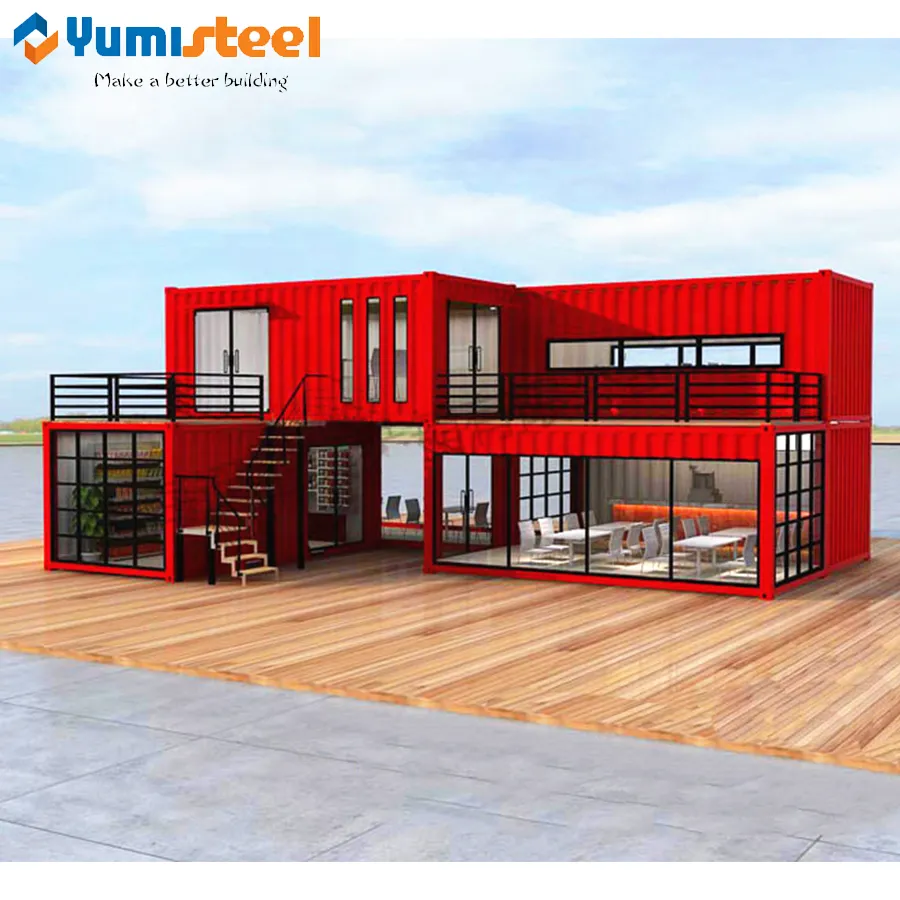 Moderne Mode Kundenspezifische Wellenfassade Versand Containerhaus