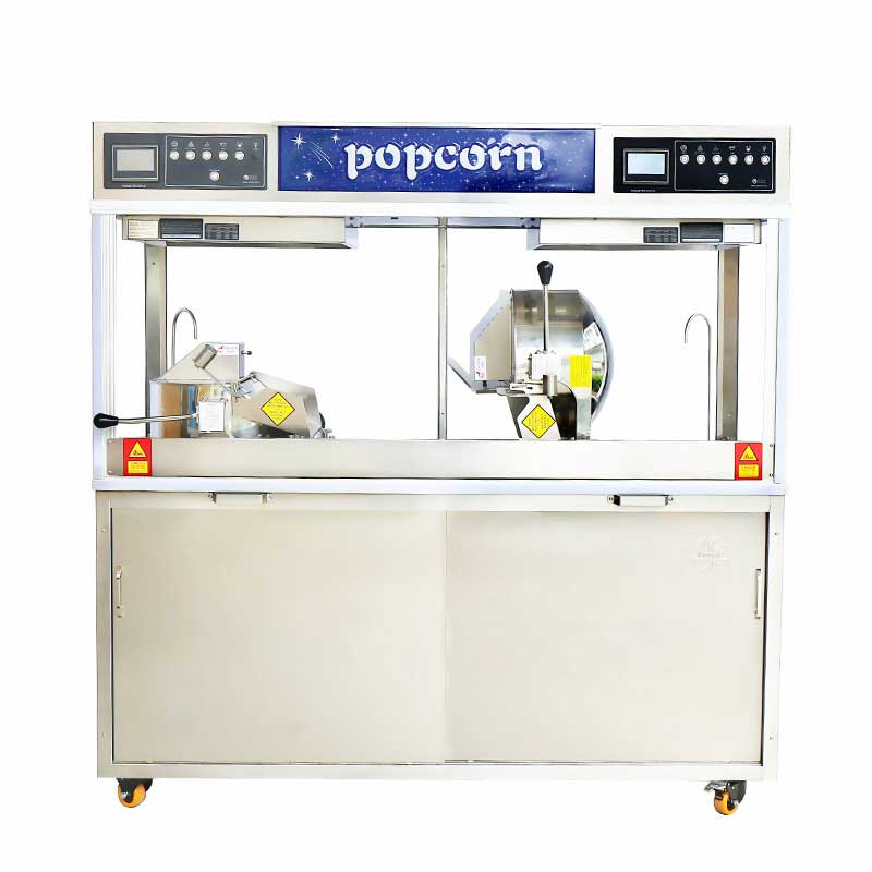 Elektromagnetische Twin-Batch-Popcorn-Maschine für 36 oz Doppelkocher