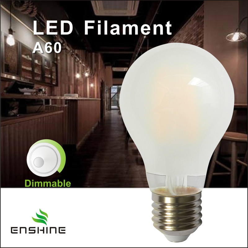 360 ° Strahlwinkel dimmbare A60 LED-Filamentbirne