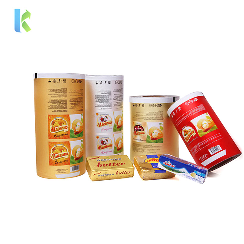 Benutzerdefinierte gedruckte Lebensmittelqualität Wrapfolie für Butter und Margarine