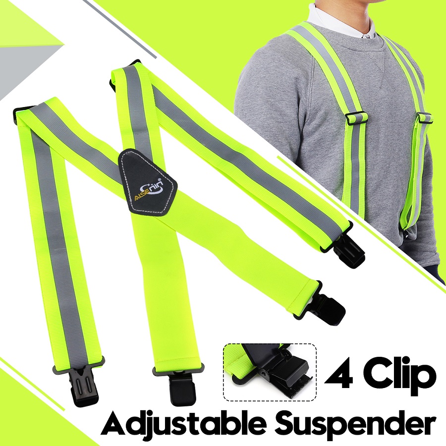 Heavy Duty Reflective Safety Herren Work Suspender mit X-Back 2 "WIDE einstellbar