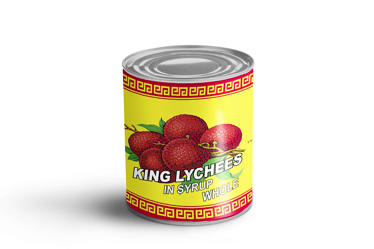 Zinnpaket Canned Litschi in Sirup