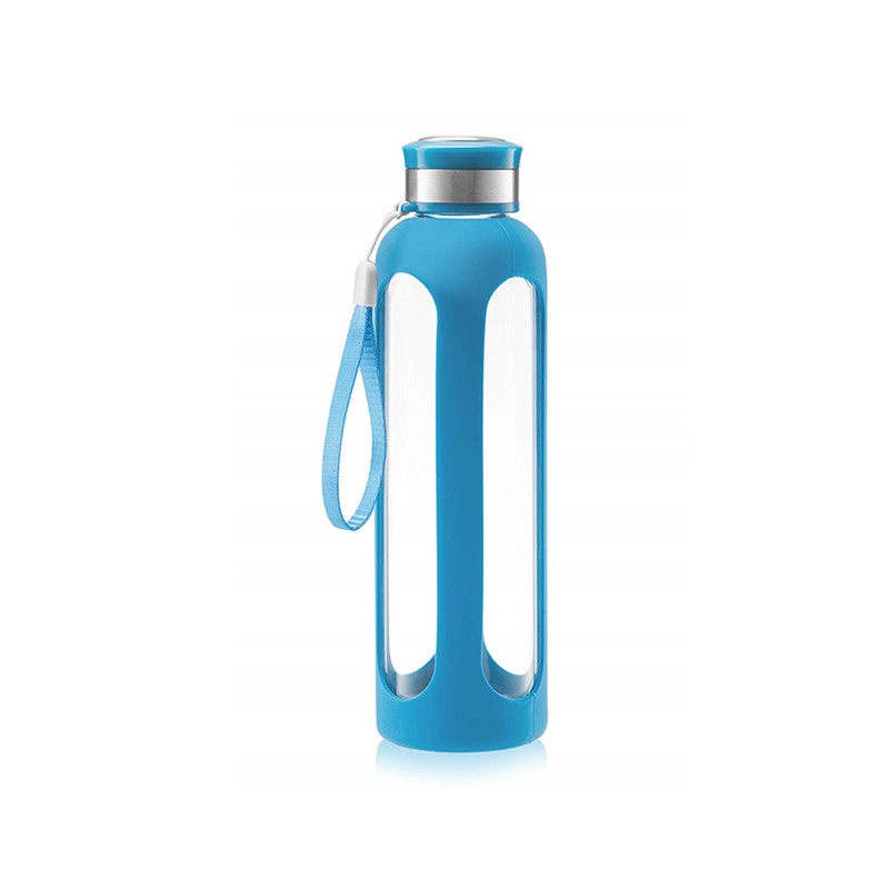 Reisen Sie Wasserflasche mit Silikonhülle