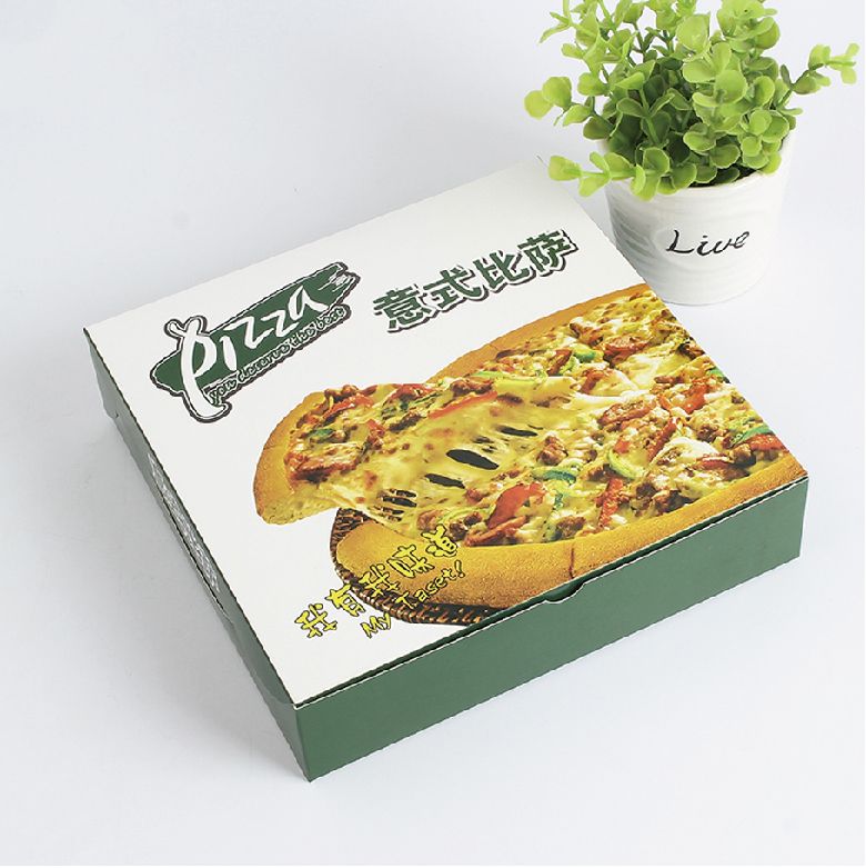 Design-Unterstützung Kundengebundene grüne Pizza-Verpackungsbox Großhandel zu verkaufen
