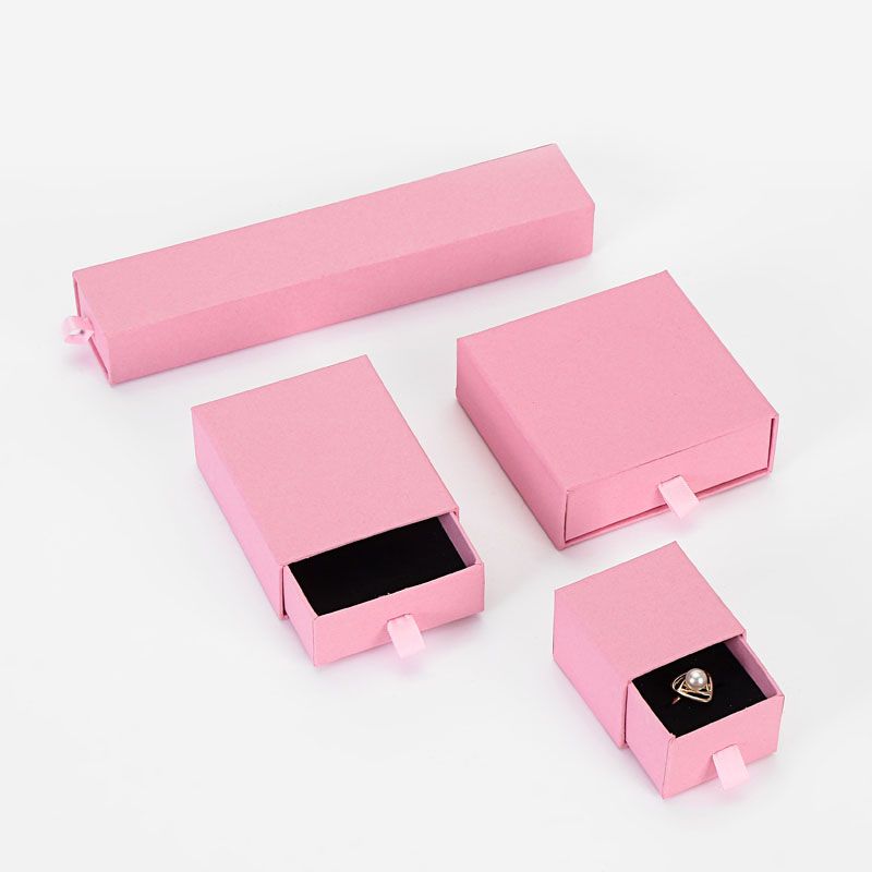 Benutzerdefinierte Farben Kleines Schmuck Ring Organizer Geschenk Verpackungskasten Set