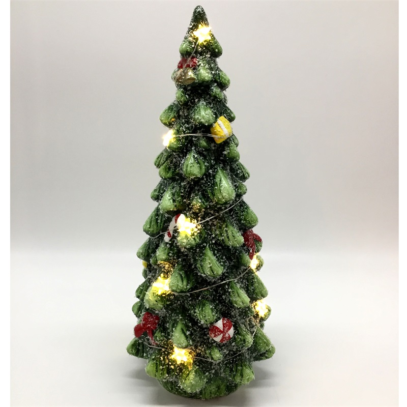 Keramischer Weihnachtsbaum mit LED-Licht