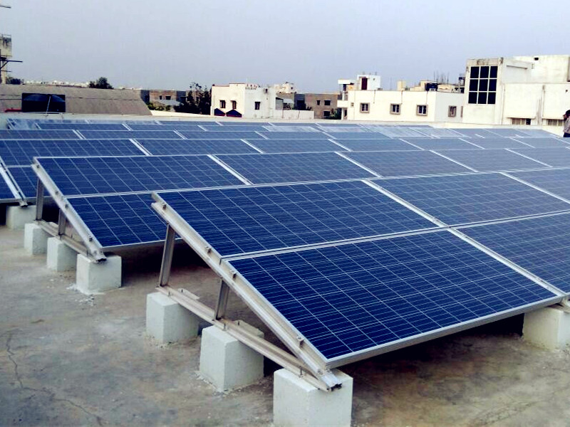 Flacher Dach-Ballast-Solar-Montagehalterung Betonfundament