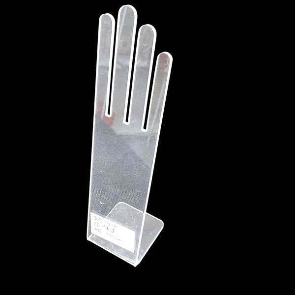 Klare Plexiglasringhalter Handform