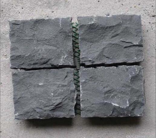 Natürliche schwarze Basalt-Einfahrt Pflasterstein / Kopfstein-Steinwürfel 10x10x5