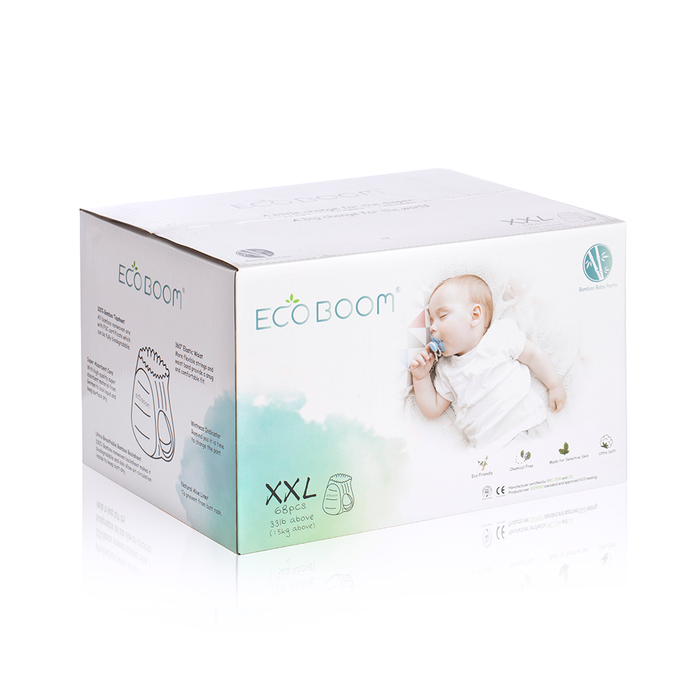 Eco Boom Bambus Baby biologisch abbaubare Trainingshose Bio Windeln XXL