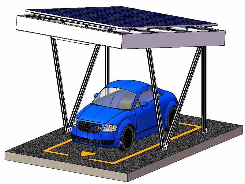 Wasserdichte Solar-Carport-Montagesystem vom n-Typ