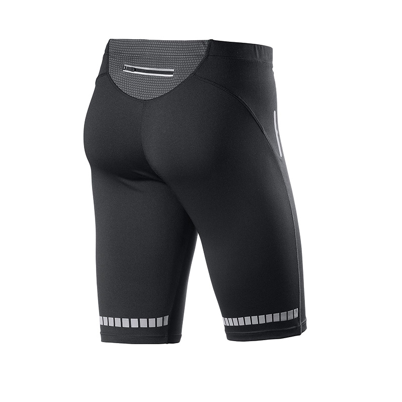 Männer Capri-Sporthosen mit reflektierender Tasche & Druck für Sicherheit