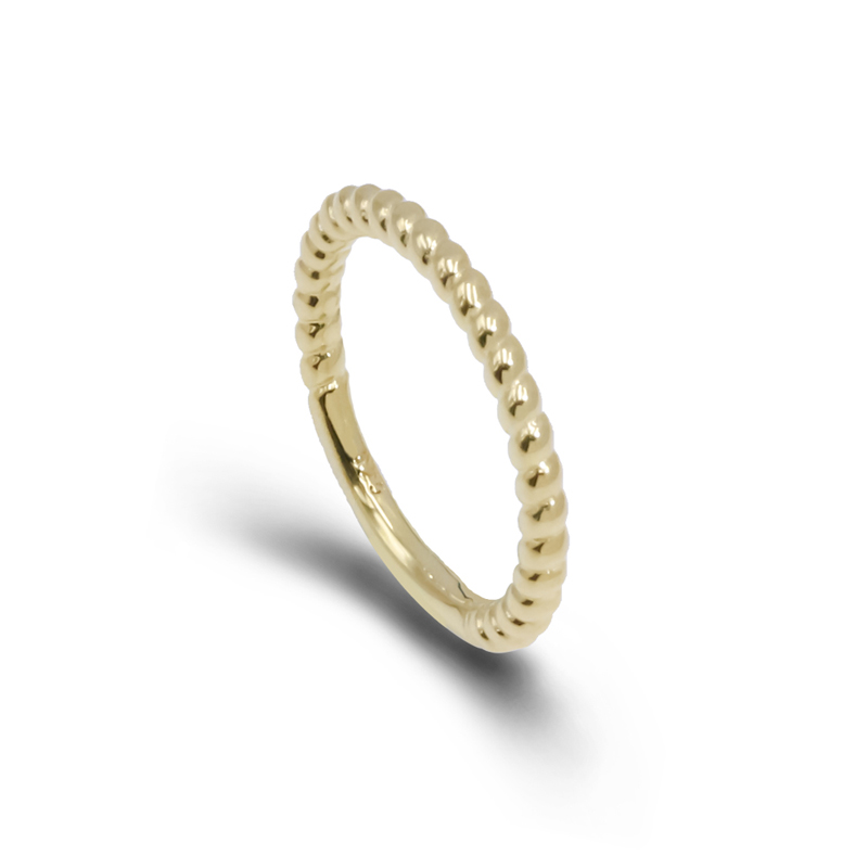 Solide Sterling Silber Ringband 18k vergoldet für Frauen