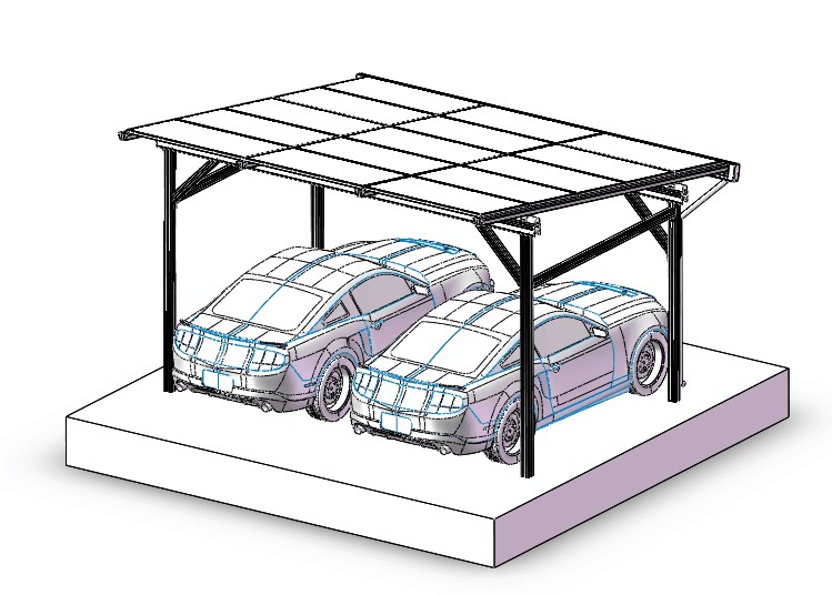 Wasserdichtes Solar Carport Montagesystem