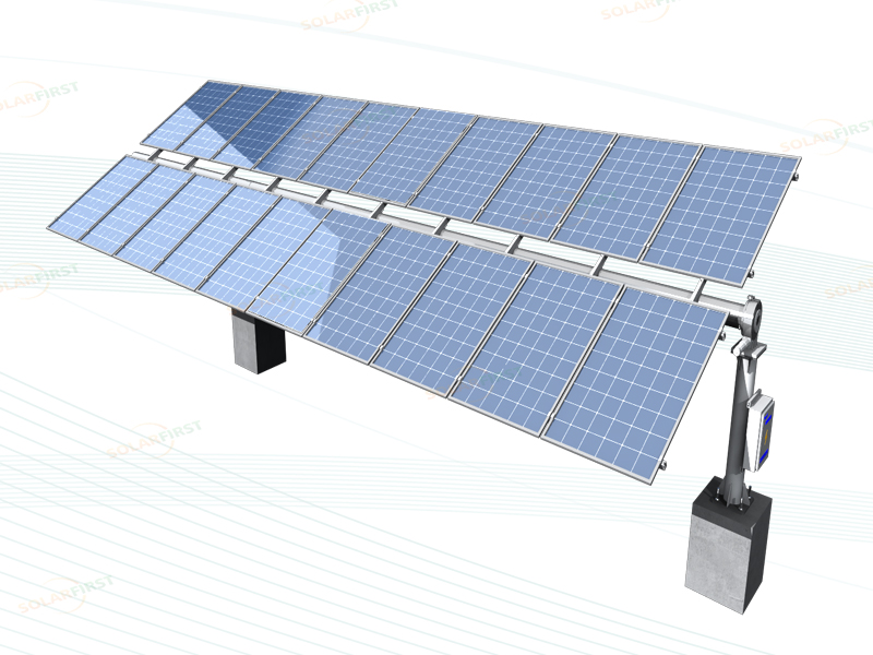 Horizontale Single Axis Solar Tracker Flache Einzelachsenverfolgung