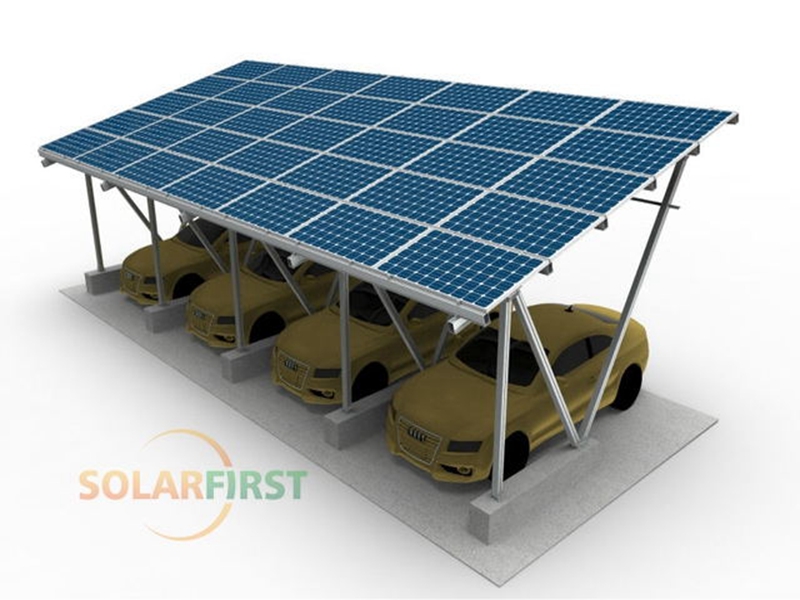 Aluminium anodisierte Solar Carport Ground Montage für Solarenergie