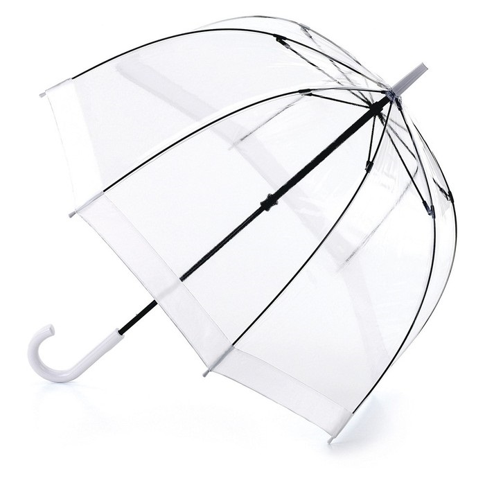 Große winddichte klare Dome Hochzeit Regenschirm