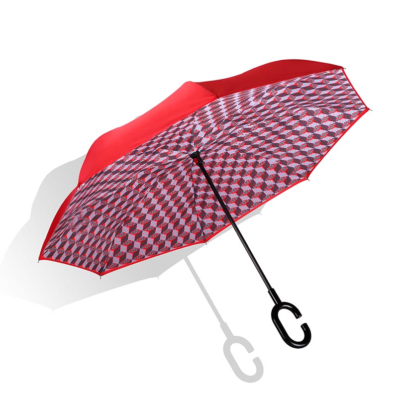 Design winddicht bedruckter invertierter umgekehrter Regenschirm