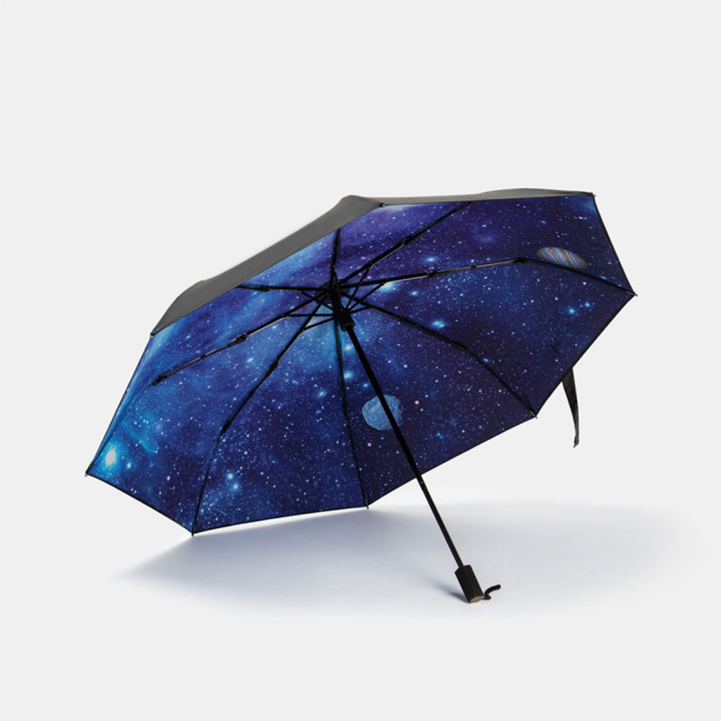 Outdoor Travel Folding Sun Rain Regenschirm mit Sternenhimmeldruck