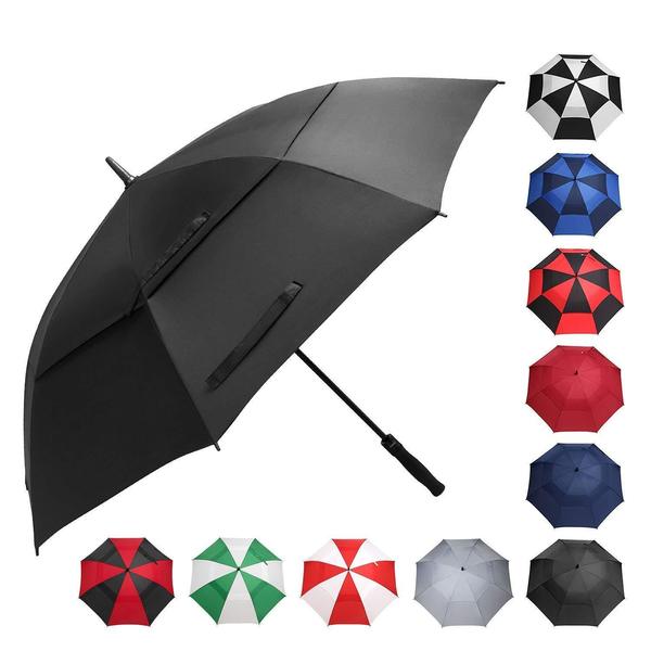54-Zoll-Doppelschichten entlüfteter Baldachin Golf-Regenschirme