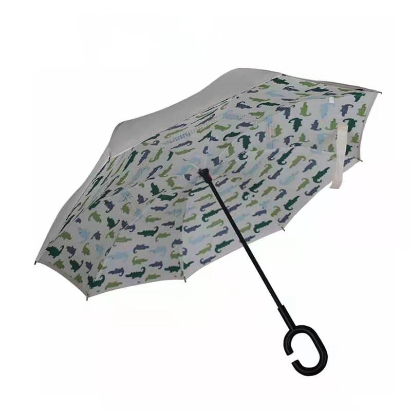 C Griff wasserdicht invertierter Regenschirm