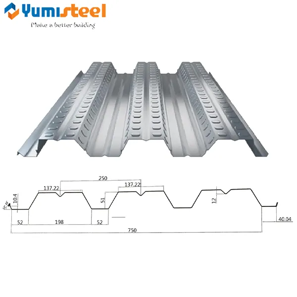 Kompressives Hochfestigkeits -Metall -Deck -Blatt für die Stahlstruktur