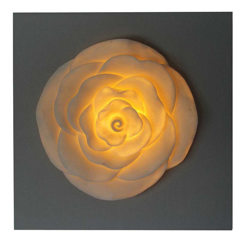Rose Design dekorativ in MDF -Holz für Handwerk mit LED -Leuchten zur Dekoration