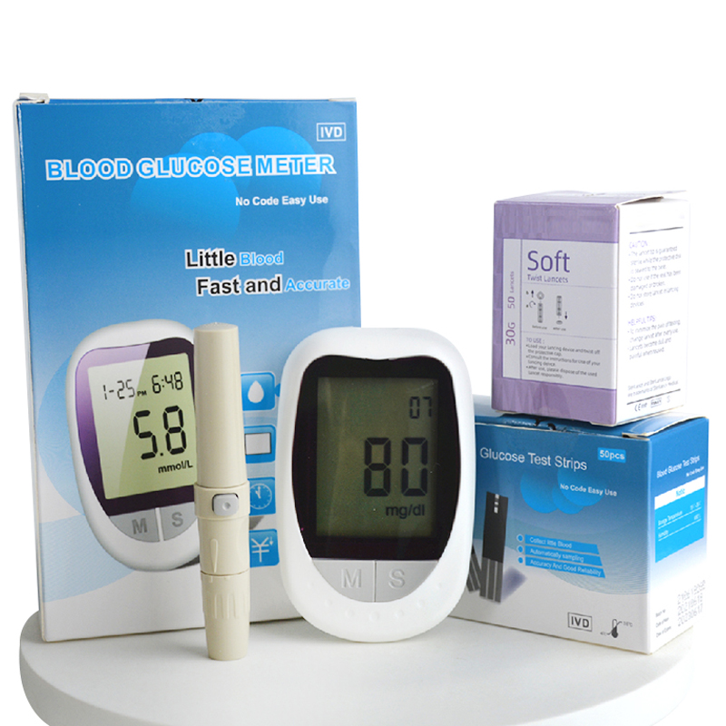 Diabetes Digital Glucometro Blutzuckermesser Testmaschine wenig Blut schnell und genau
