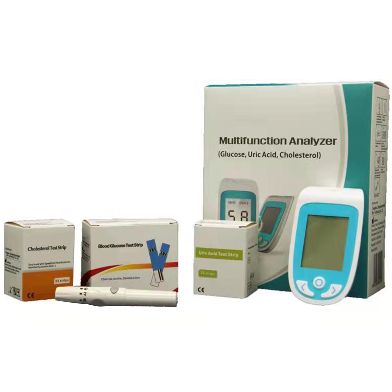 Multifunktions -Blutzuckermonitor, Cholesterinmonitor, Harnsäure -Messgerät