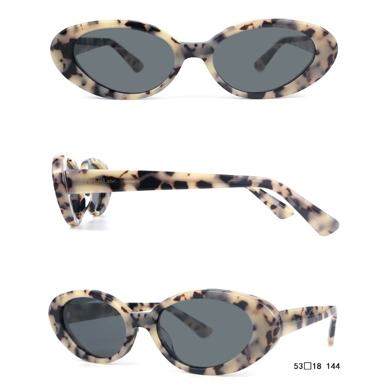 2022 neue Oval Retro Shades Dame Mode Sonnenbrille High Fashion Acetat Damen Sonnenbrille Schwarz Polarisierte Gläser Sonnenbrille