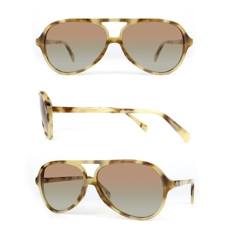 Neueste individuelle Sonnenbrille Logo modische Männer Trend Shades übergroße hochwertige Luftfahrt-Acetat-Frauen-Sonnenbrille 2022