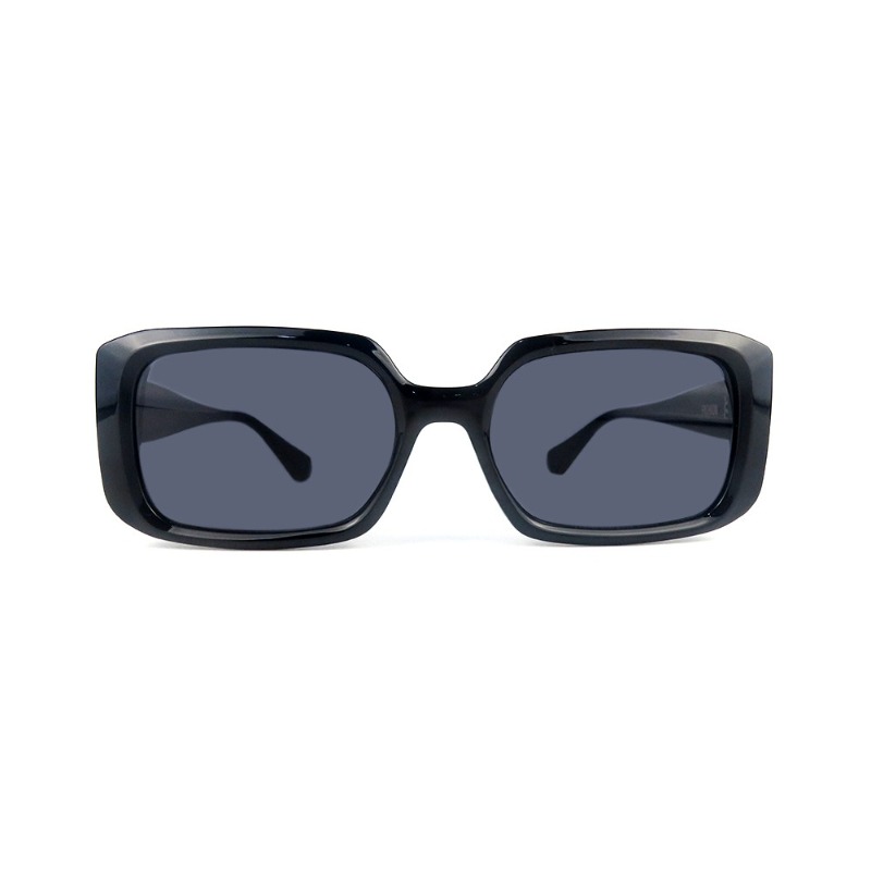 2022 Neu Kommen Großhandel Shades Rahmen Sonnenbrille Frauen Designer Männer Individuelles Logo Mode Sonnenbrillen Große Rechteck Kunststoff Schwarz