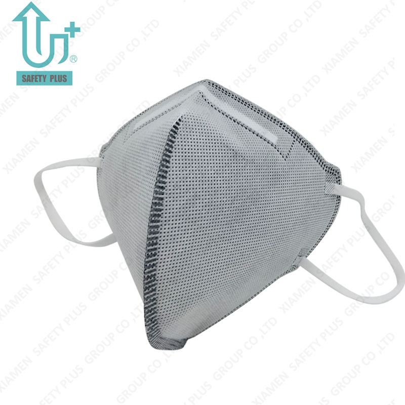 Atmungsaktive und bequeme faltbare Kn95-Vliesmaske mit 4-lagiger Einweg-Gesichtsmaske aus Aktivkohle