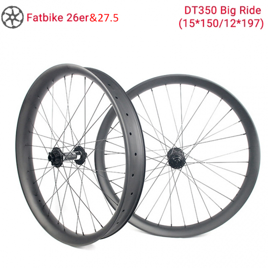 Lightcarbon 26er &amp; 27,5 Fatbike Carbonräder DT350 Big Ride Snow Bike Carbonräder