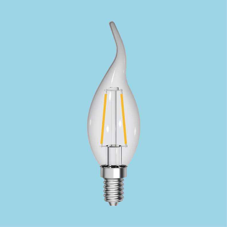 TOPSTAR LED-Glühbirne C35-2W Kerzenfaden