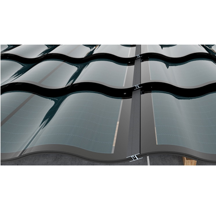 Modernes Solarpanel-Dach für den Haushalt, ganz in Schwarz, halbgeschnitten, multifunktional
