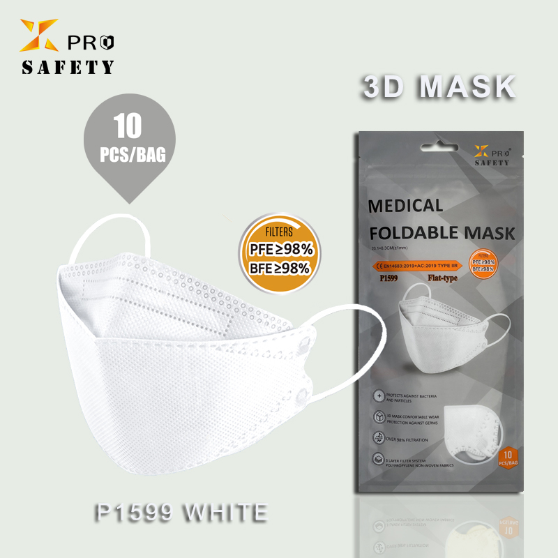 Hoher Schutz, Direktverkauf ab Werk, 10 Stück/Beutel, weiß, für Erwachsene, Gesichts-Atemschutzmaske, Staub, Einweg-Passform, Vliesstoff, stereoskopische 3D-Maske