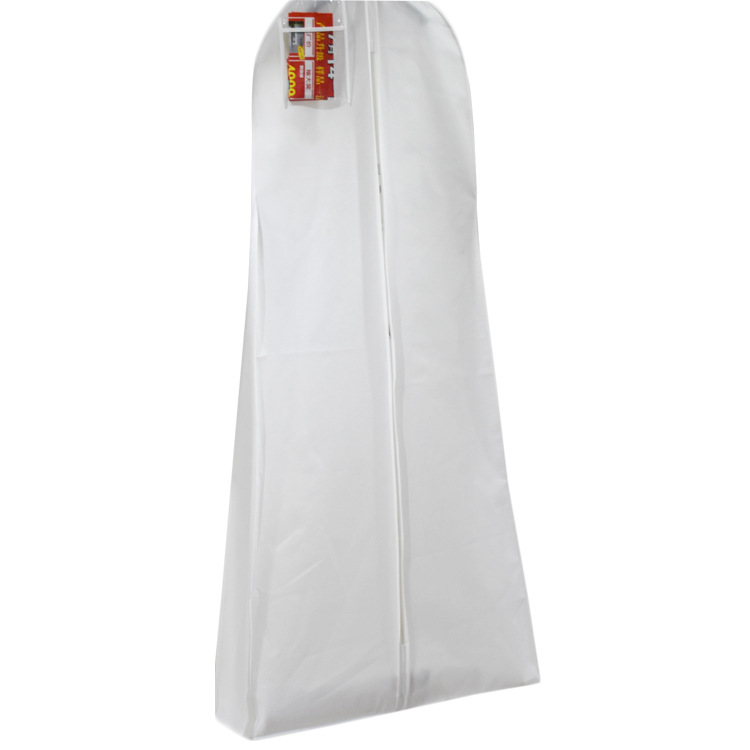 Weißer 600-Denier-Kleidersack aus atmungsaktivem, nicht gewebtem, mit individuellem Logo bedrucktem Brautkleid für lange Brautkleider