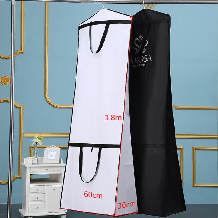 Personalisierter, nicht gewebter, weißer, kompostierbarer Kleidersack für Hochzeiten, faltbarer Anzug, Hochzeits-Staubschutz im Großhandel