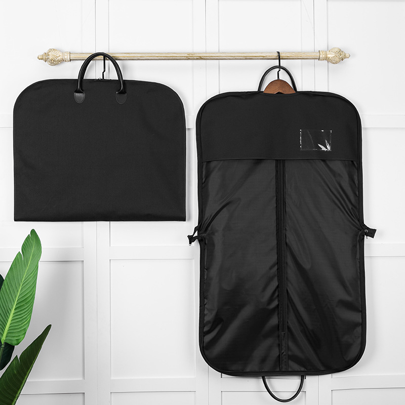 Günstiger und hochwertiger, faltbarer Reise-Großhandels-Kleidersack in Schwarz mit Design