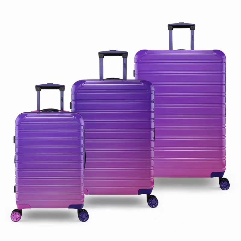 2022 Großhandelsgepäck schöner Farbverlauf Lila Trolley-Gepäck 360 Universalräder Reisekoffer