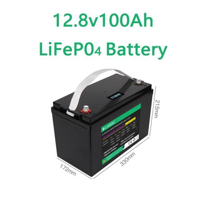 LiFePO4-Batterie 12,8 V 100 Ah 200 Ah 300 Ah Solar-Lithium-Batterie